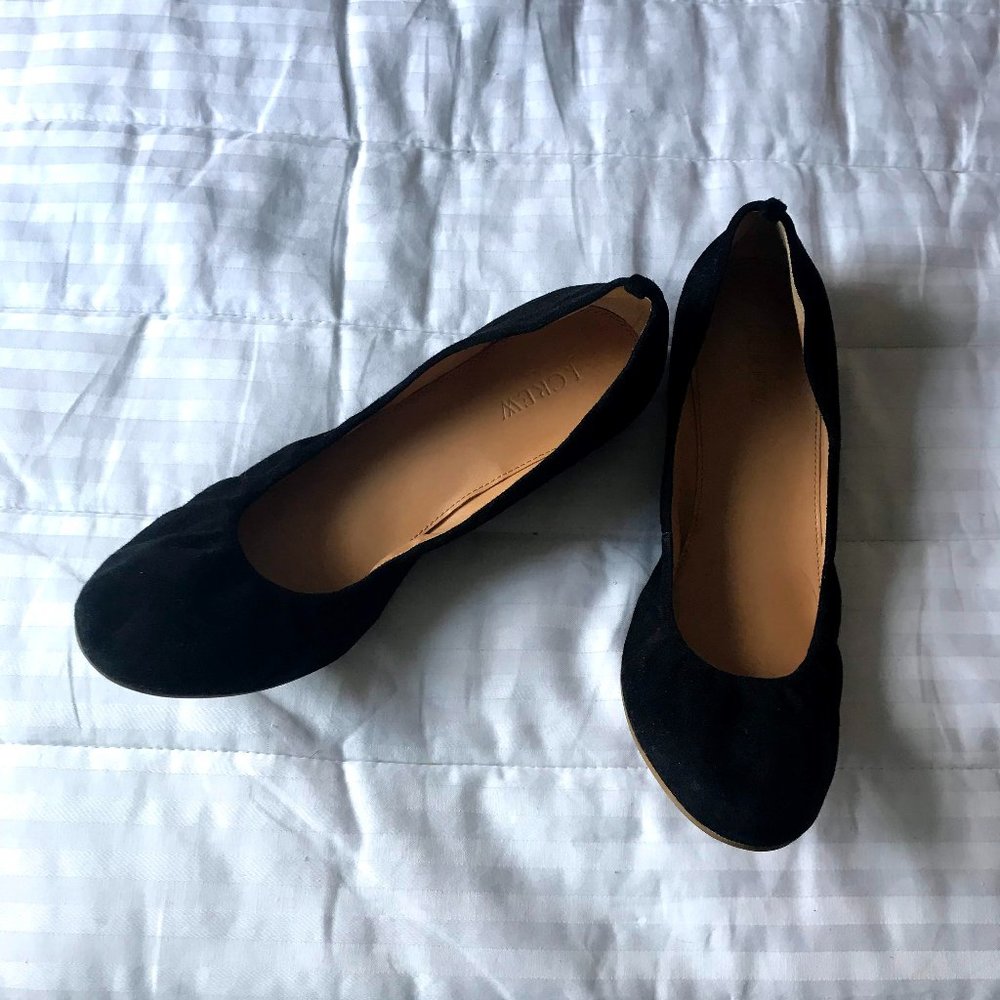 J. Crew Factory Anya Suede Ballet Flats